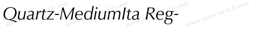 Quartz-MediumIta Reg字体转换